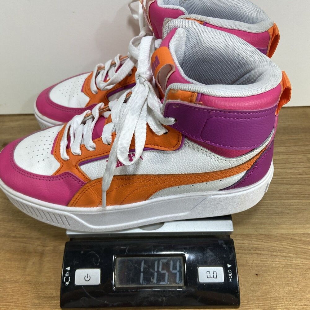 Puma Karmen Rebelle Mid Sneaker Platform Trendy Indie Hipster Girl Big Kid 4.5 - Picture 8 of 8
